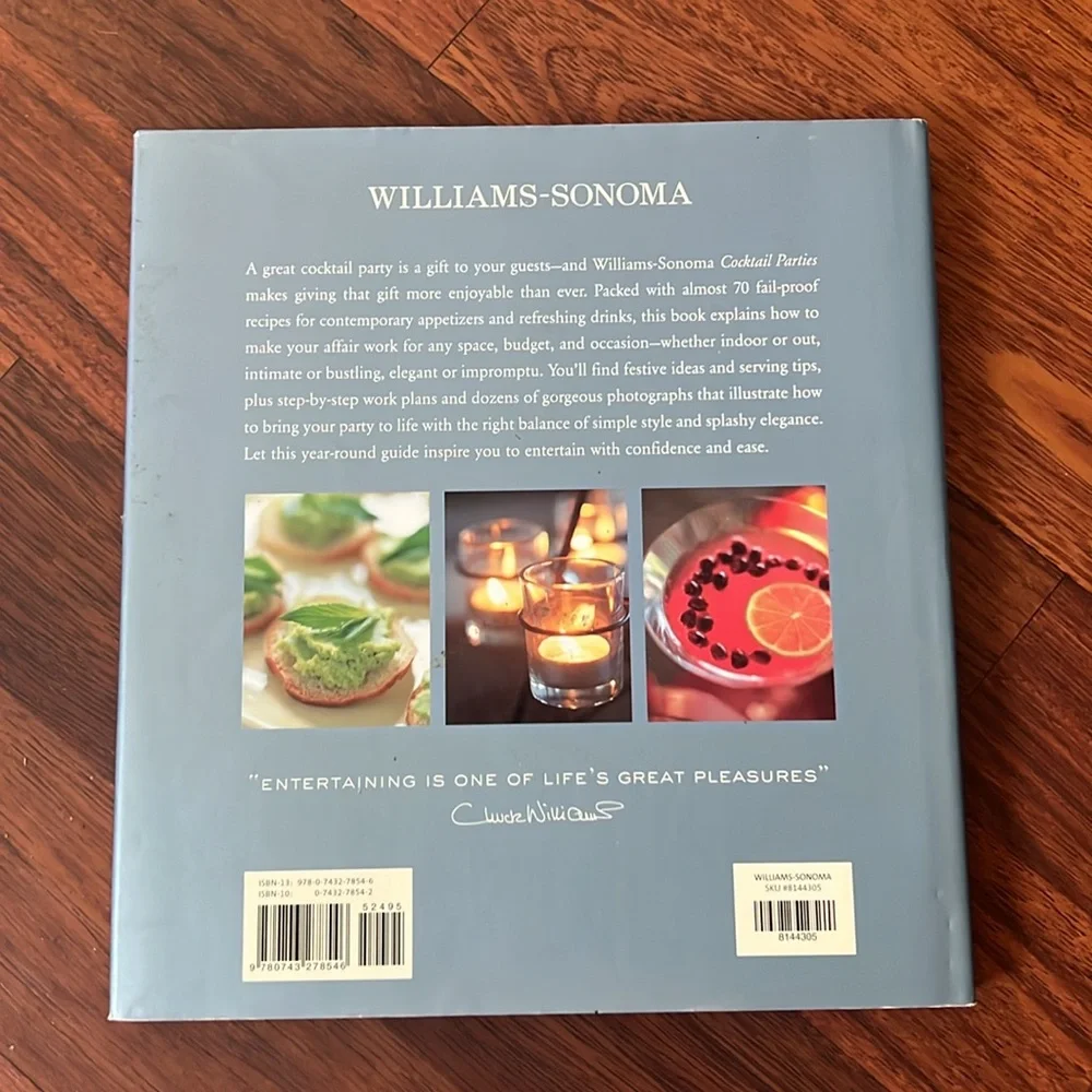 Williams-Sonoma Cocktail Parties Hardcover Cookbook